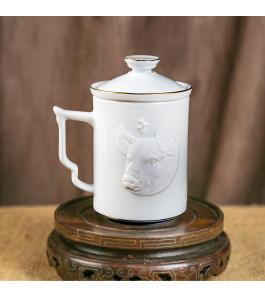 《千岁杯.生肖猪》茶漏杯